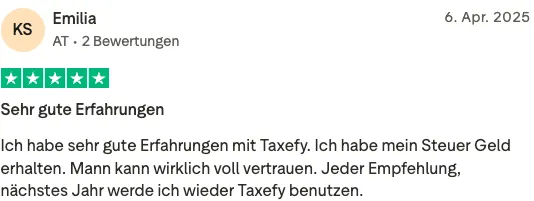 Trustpilot review by Emilia: 5 out of 5 stars